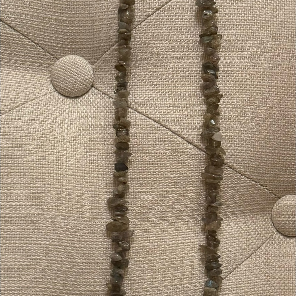 Strung Rutilated Quartz Bead Chip Necklace